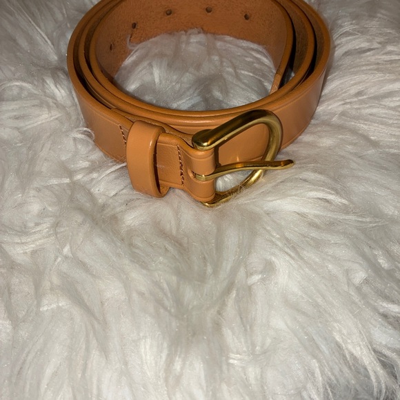 J. Crew Camel Leather Belt with Gold Buckle Sz L/XL - Picture 11 of 11